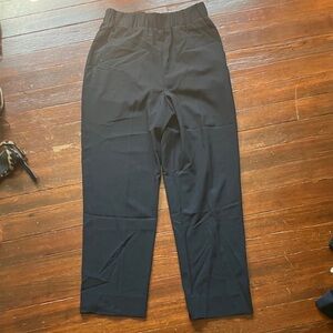 COS Navy Stretch Wool Pants Elastic Waist